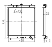 Hitachi 4479181 Excavator Machine Parts Hot Water Baseboard Radiators