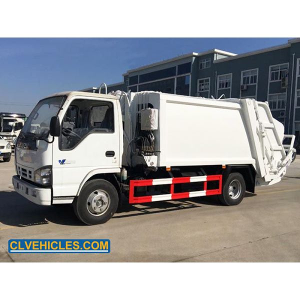 Diesel Hydraulic ISUZU Garbage Truck 130hp 6CBM Compactor Garbage Truck