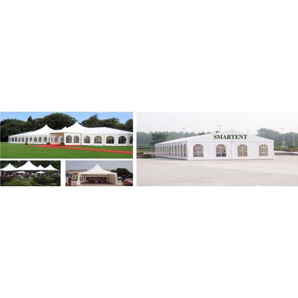 Огнезащитная белая сень газебо шатра партии 10x30 со свадьбой H6XW7XL50M PVC стенок