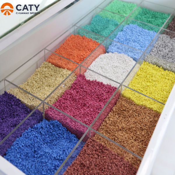 Resilient Gray Rubber Flooring Gray Rubber Pellets For Play Area