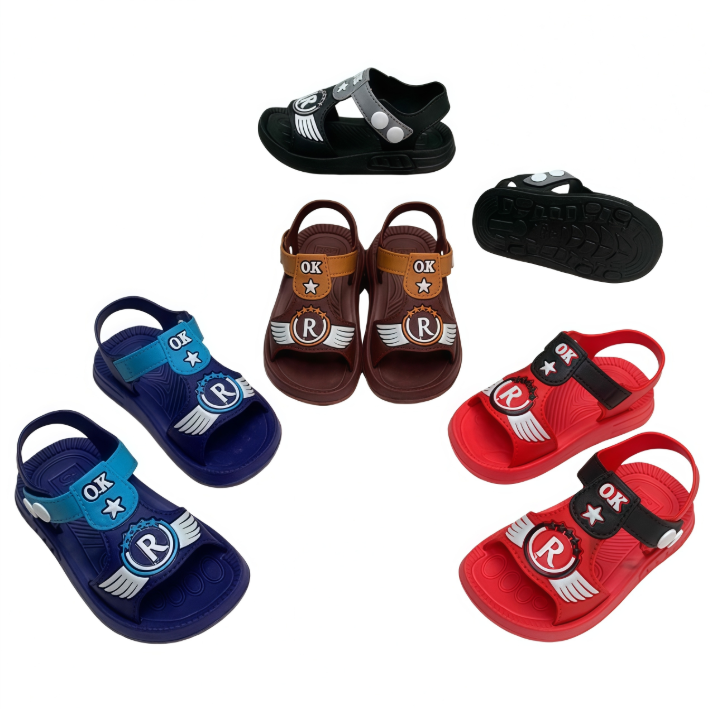 Kids EVA Sandals Cartoon Design - Closed Toe, Anti-Slip and Lightweight