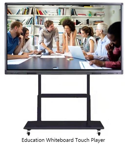 98'' Meetings Collaboration Displays All-in-One Multi-Touch ScreensWith Mobile Wheel
