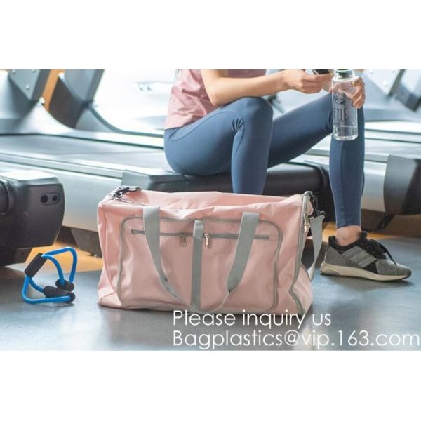 Pink Color Nylon Waterproof Handbag Large Capacity Carry-on Bag Durable Multifunction Bag Portable Women Bag