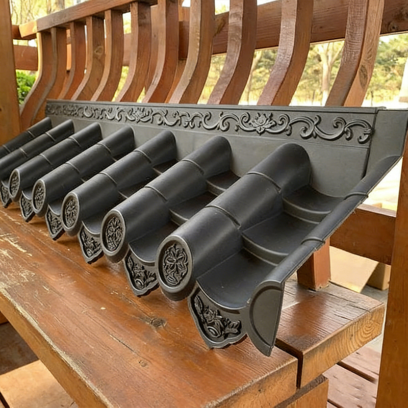Lightweight PP Plastic Chinese Ancient Roof Tile Anti-corrosion Synthetic Roofing Sheet for Pavilion Garden House