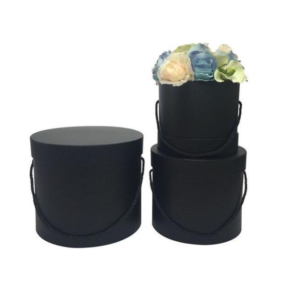 DIFFÉRENCE COULEUR CARDOCK CARDOCK ROND CYLINDER BOUQUET BOX BOX EMBALLAGE AVEC HANDE