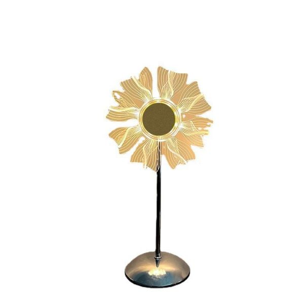 Настольная лампа ресторана нордической декоративной настольной лампы ухода за больным солнцецвета алюминиевая