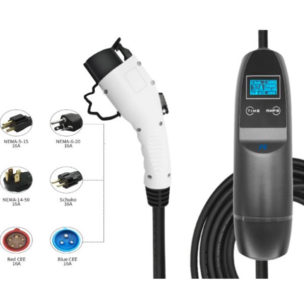 Chargeur portatif de SAE J1772 EV avec 1-9 heures chargeant la tension 110V-450V