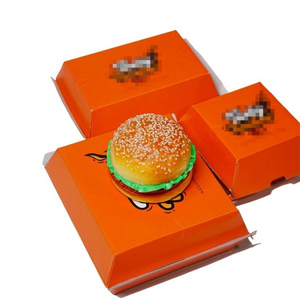 Vente à chaud Emballage de plusieurs tailles Logo personnalisé Cartons en papier Kraft Burger imprimés