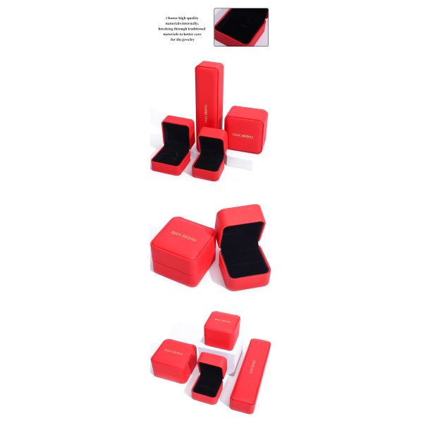 Boîte d'emballage personnalisée de bijoux en velours de luxe pour le stockage de colliers et de bracelets de Hanhong