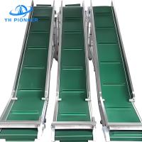 Sistemas de transporte de sacos inclinados com correia de lona para manuseio de materiais industriais