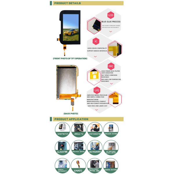 3.97 Inch IPS TFT LCD Displays 480 * 800 MIPI Interface Screen