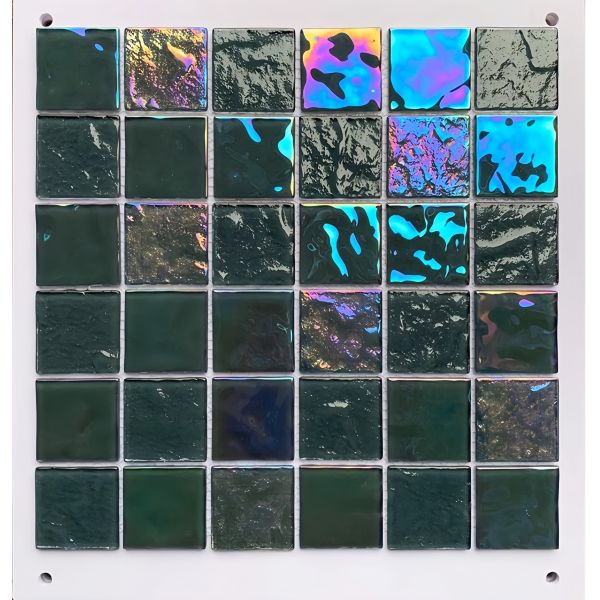 Hotel Swimming Pool Tile Glass Mosaic in Polished Blue Ocean Mix with Shining