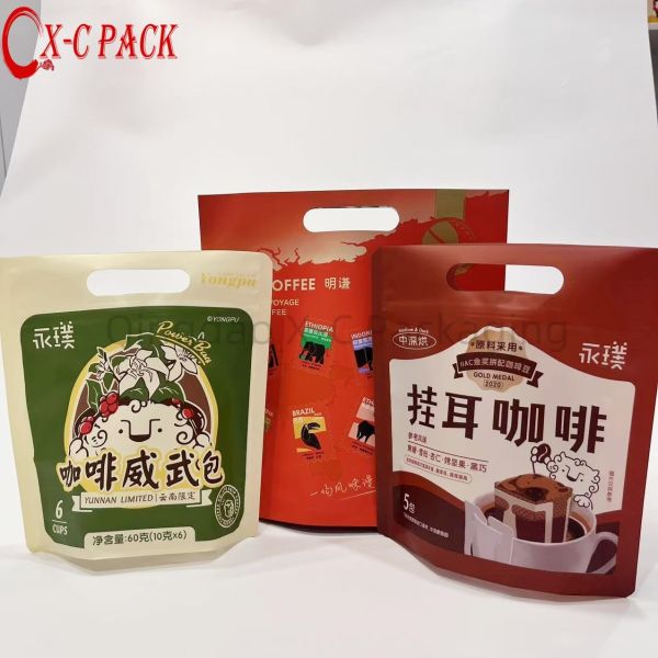 Custom New Design Plastic Mylar Stand up Pouch Diamond Shape Coffee Bean Packaging Bag