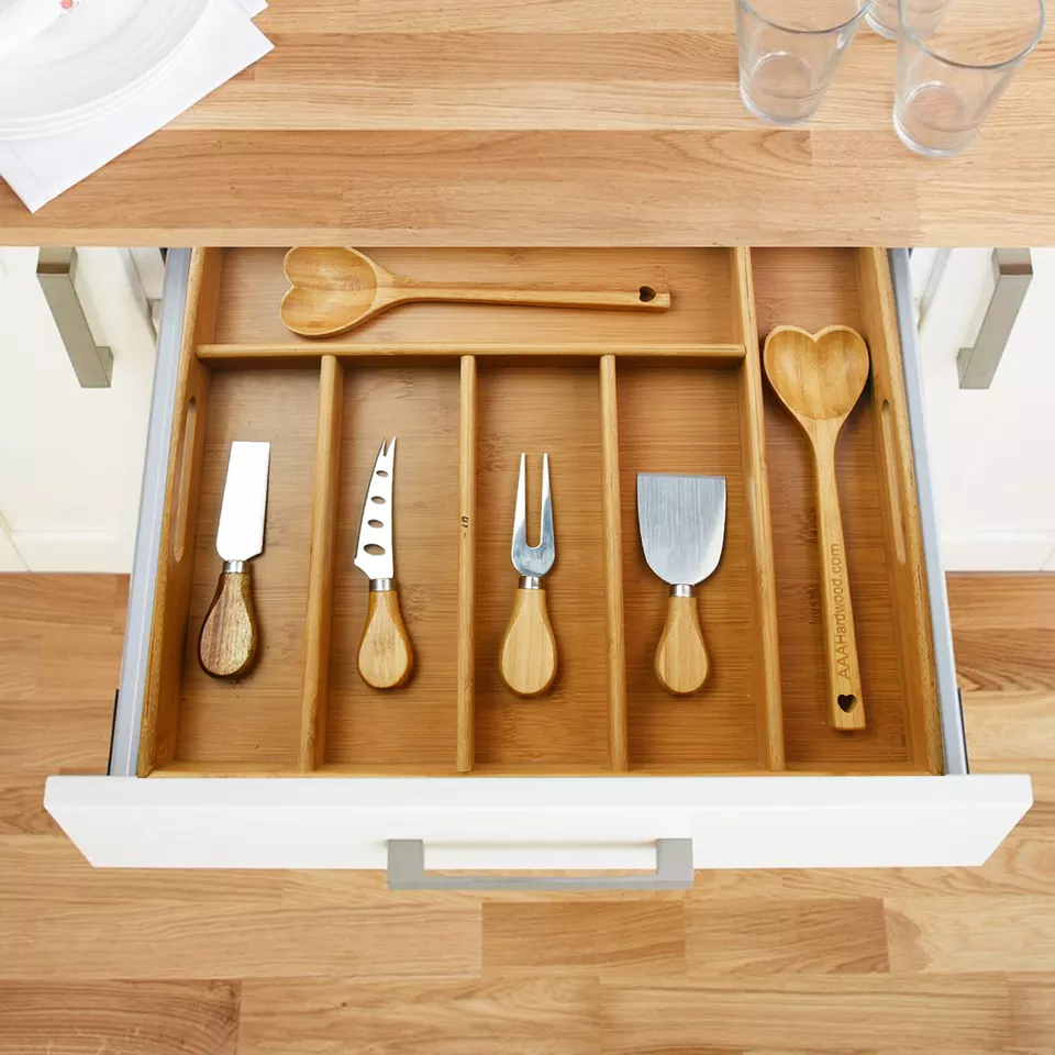Деревянные организаторы ящиков шкафа хранения утвари кухни 50mL