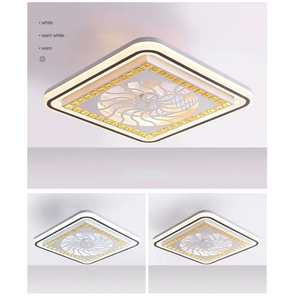 Restaurant Nordic Living Room Bedroom Ceiling Light 220V 110V Led Electric Fan Light (WH-CLL-68)