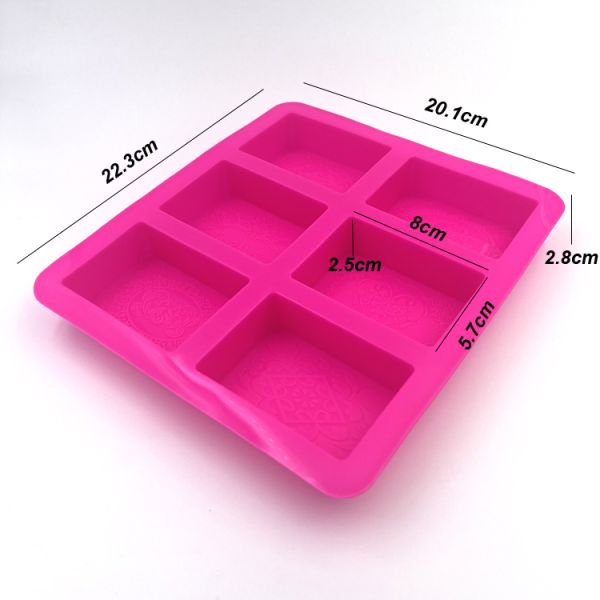 Portable Harmless Rectangle Soap Mould , Multipurpose Soap Molding Trays