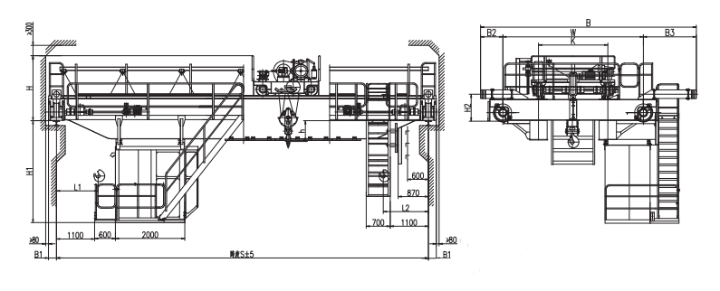 Double Beam Ladle Crane 5 Ton 10 Ton 32 Ton 50 Ton  Span 10.5m 13.5m 16.5m 19.5m 22.5m 25.5m 28.5m 31.5m