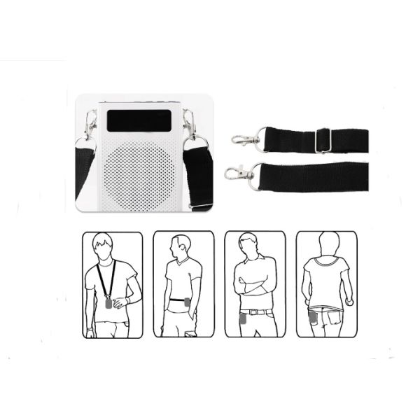 FM Voice Amplifier Powerful Portable Speakers 110*90*35mm Compact For Teachers