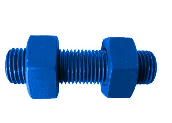 O azul de ASME B18.31 Fluoro ou do carbono do HDG revestimento encantam o parafuso e as porcas