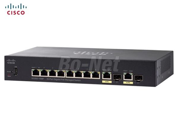 Durable 10 Port Managed Gigabit Ethernet Switch SG350-10MP-K9-CN Cisco SG350-10MP