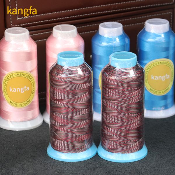 El hilo de bordado de la máquina de coser industrial 120d/2 poliéster 100% 4000 yardas en 447 colores