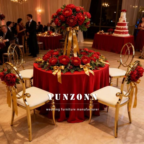 Hot Recommend New Seat Luxury Wedding Gold Throne Stainless Steel Comfortable Wedding Chairs