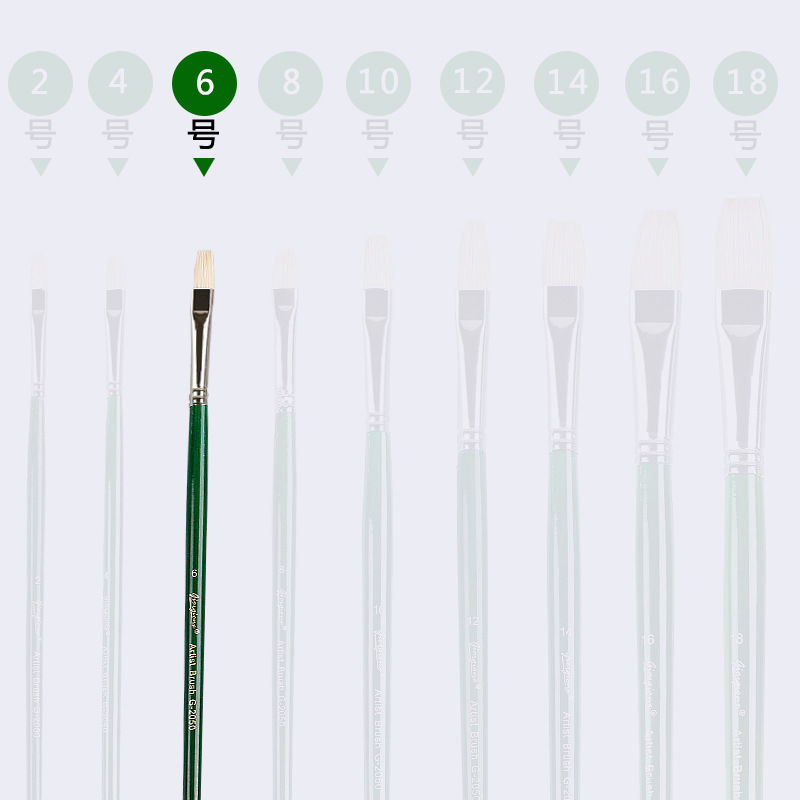Good Absorbability High Quality Pure Artist Bristles Paint Brush Set