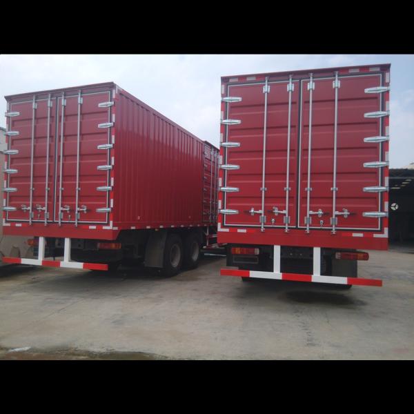 Small Cargo Truck 336HP 371HP 8x4 12 Tires Stake Side Wall Box Cargo Truck