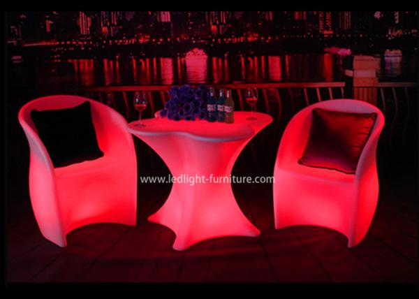 PE Swimming Pool Outdoor Furniture With LED Lighting Customized Colors