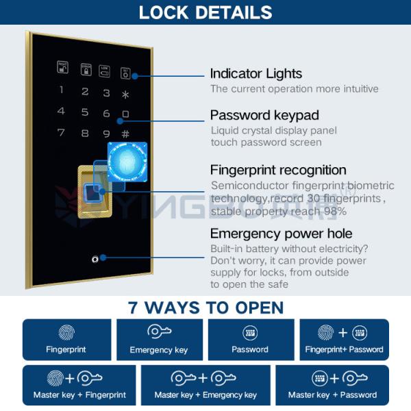 278 kg Double alarme Luxe Smart Commercial Safe Box Pour la sécurité YB/ZY-150D
