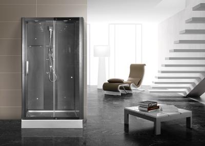Matt Black Profiles Corner Shower Stall , Corner Shower Cubicles 1200 X 800 X 2200 mm