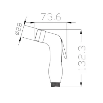 Plastic ABS Electroplated Pressurized Spray Gun For Toilet Companion Purifier Nozzle
