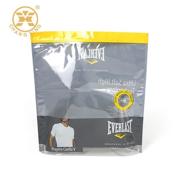 os sacos de empacotamento geados feitos sob encomenda do vestuário do roupa interior 250g fecham o fechamento para a roupa