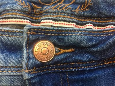 LTD Ladies Denim Jeans / Light Wash Denim Jeans With Blasting / Whisker TW76855