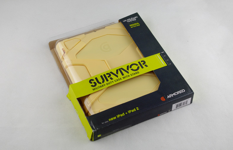 Gen2 Purple / Yellow Cell Phone Silicone Case For Ipad 2 Survivor Cover Belt