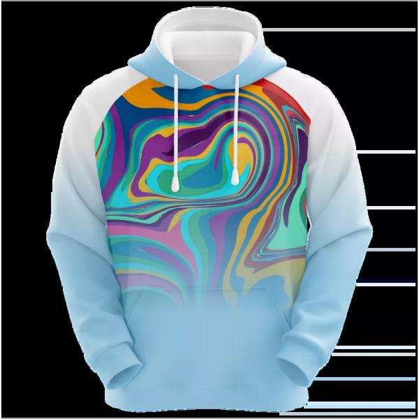 Graphic Long Sleeve Pullover Hoodie 100% Polyester Accept Custom Lables
