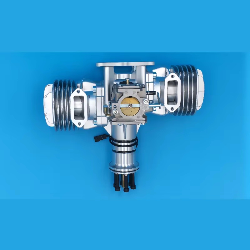 Hot DLE170 Aviation Model Gas Engine Dual Cylinder Two Stroke Side Exhaust Natural Air-Cooled CC Displacement for Drone