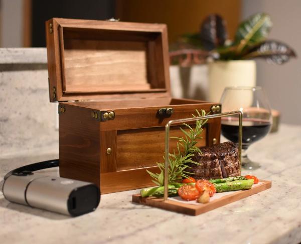 Decorations 8.7 Inch Wooden Food Containers  Wooden Storage Box Kitchen