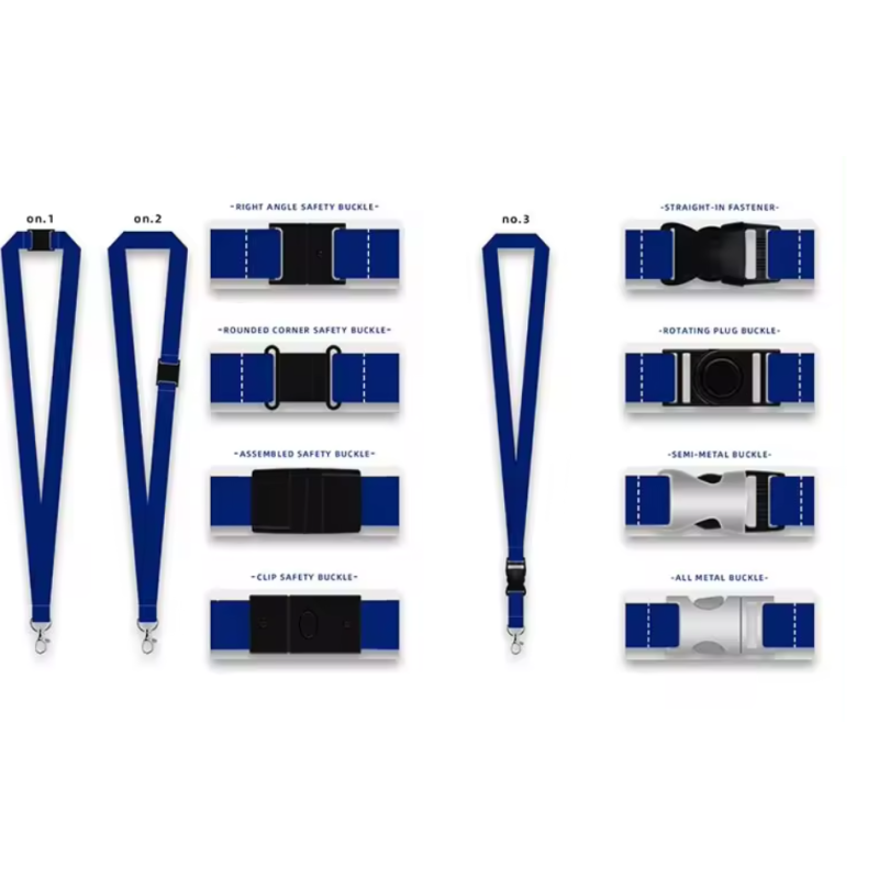 OEM Nylon Company Branded Lanyards Strap Silkscreen Printing