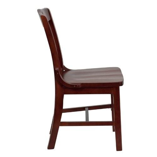 School Mahogany Wooden Dining Room Sets , Solid Wood Restaurant Chair Dining Room