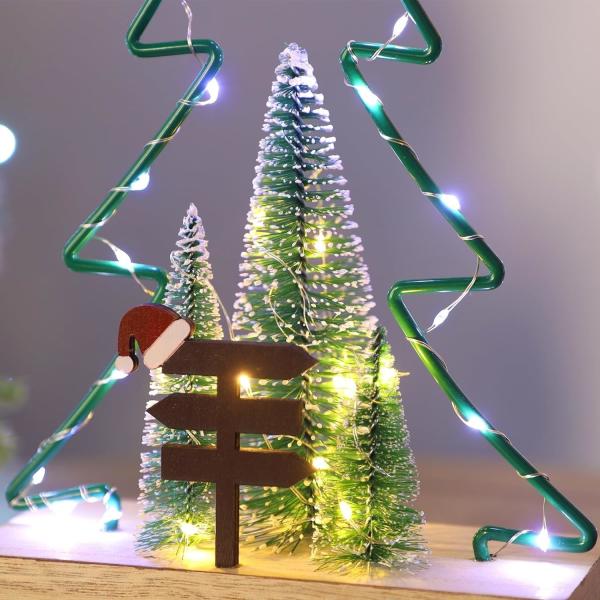 Customized Christmas Tabletop Decoration, Battery Operated Christmas Indoor Fireplace Home Table Decorations