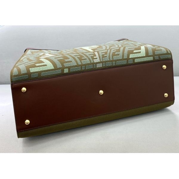 Capsule Series F Letters 3D Effect Large Green Tote Bag Psychedelic Style