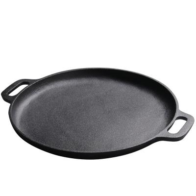 Outdoor Camping Bbq Plate 30cm Metal Material Cast Iron Reversible