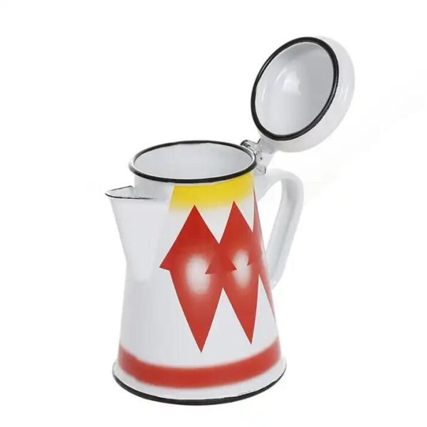 Eco Friendly Classic Saudi Type Enamel Tea Pot Water Kettles Custom Decal Design