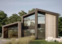 4 chambres à coucher maison modulaire moderne de deux étages cadre en acier léger préfabriqué pour la vie de famille