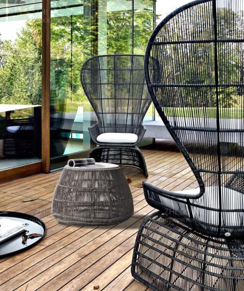 Leisure Aluminium PE Rattan Lounge chairs Outdoor Garden patio High back Sofa sets furniture