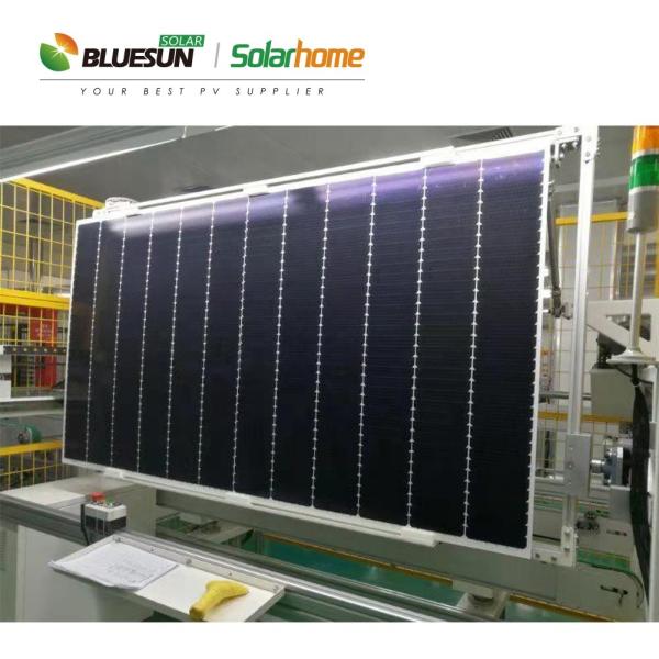 Bluesun HJT 500w 510w 520w 530w Shingled Sun Power Solar Panel Bificial in Good Price