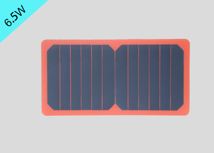 Semi Flexible Sunpower Solar Panels 6.5W Anti Reflective Coating With Red Frosted PET
