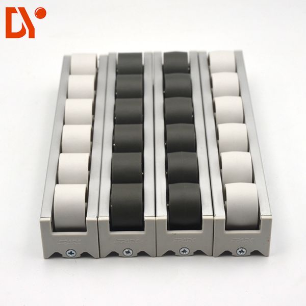 Aluminum Alloy Frame Roller Track System With Plastic Roller Wheel
