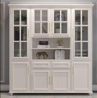 Garde-robe en bois solide de porte en verre moderne pour des cabinets de garde-robe de chambre à coucher